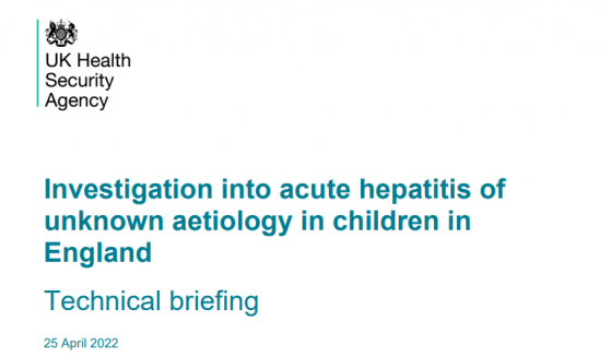 英国卫生官员：不明原因儿童急性肝炎或与腺病毒41F有关