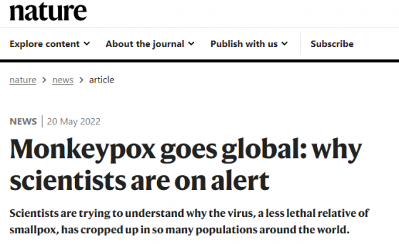 欧美多地猴痘病例仅破百 《自然》解释为何科学家对此格外警惕